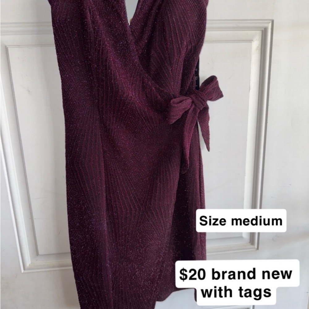 Trixxi Sparkling Burgundy Dress